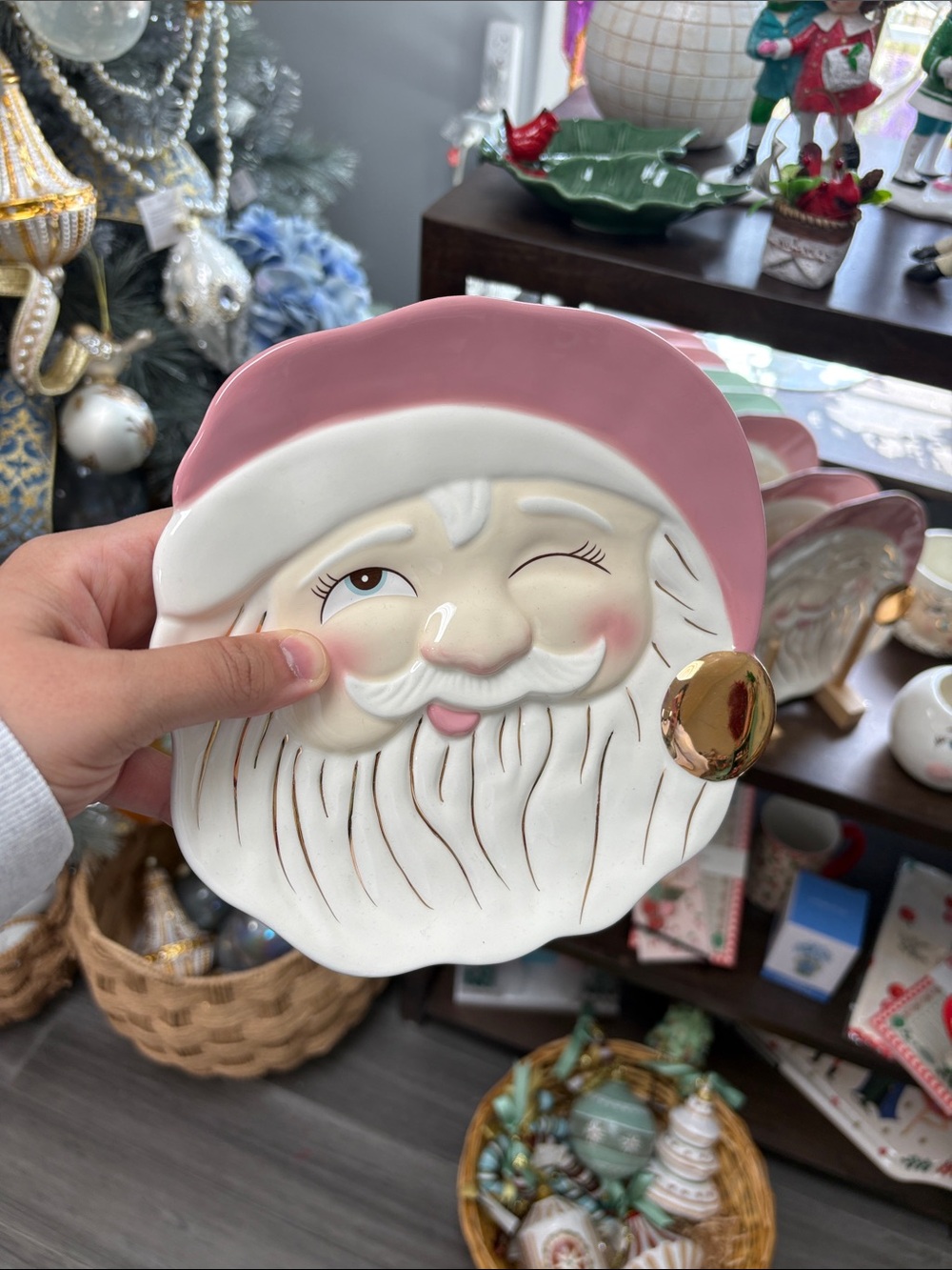 Santa face plate by Glitterville